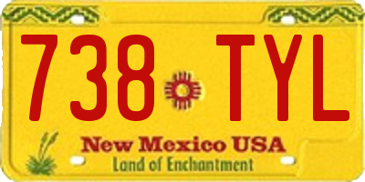 NM license plate 738TYL