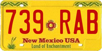 NM license plate 739RAB