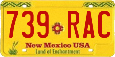 NM license plate 739RAC