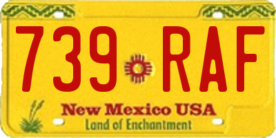 NM license plate 739RAF