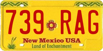 NM license plate 739RAG