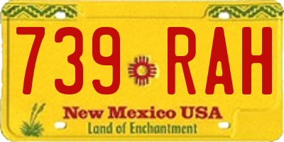 NM license plate 739RAH