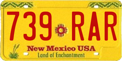 NM license plate 739RAR