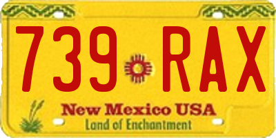 NM license plate 739RAX