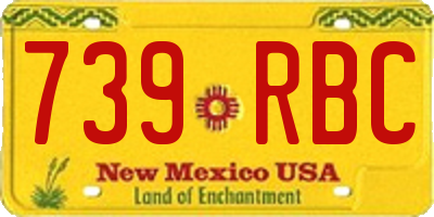 NM license plate 739RBC