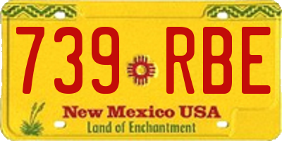 NM license plate 739RBE