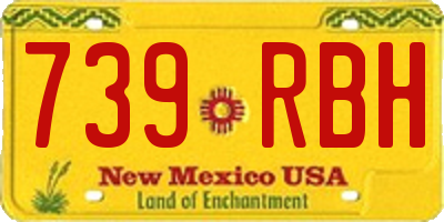 NM license plate 739RBH
