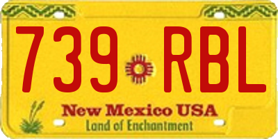 NM license plate 739RBL