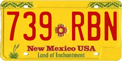 NM license plate 739RBN