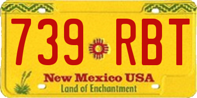 NM license plate 739RBT