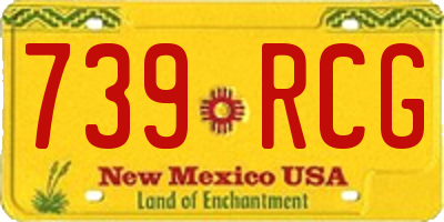 NM license plate 739RCG