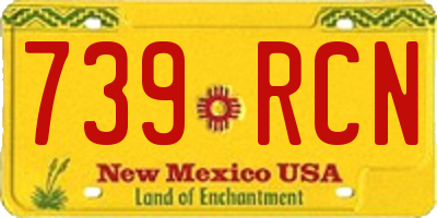 NM license plate 739RCN