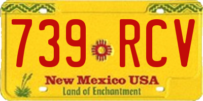 NM license plate 739RCV
