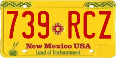 NM license plate 739RCZ