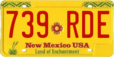 NM license plate 739RDE