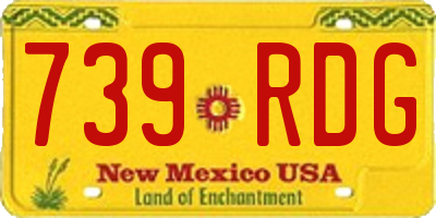 NM license plate 739RDG