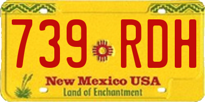 NM license plate 739RDH