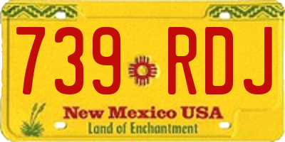 NM license plate 739RDJ