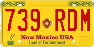 NM license plate 739RDM