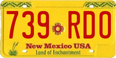 NM license plate 739RDO