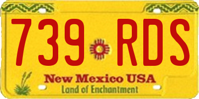 NM license plate 739RDS