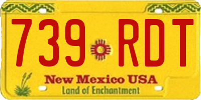 NM license plate 739RDT
