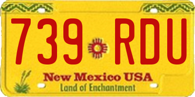 NM license plate 739RDU