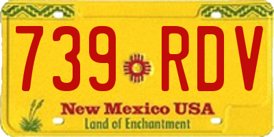 NM license plate 739RDV