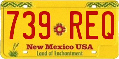NM license plate 739REQ