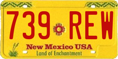 NM license plate 739REW