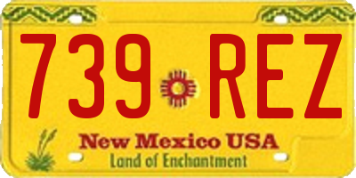 NM license plate 739REZ