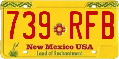 NM license plate 739RFB