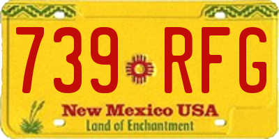 NM license plate 739RFG