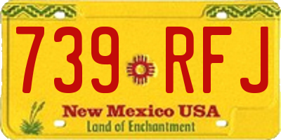 NM license plate 739RFJ