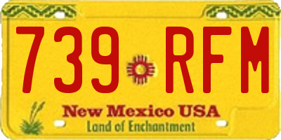 NM license plate 739RFM
