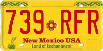 NM license plate 739RFR