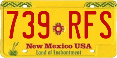 NM license plate 739RFS