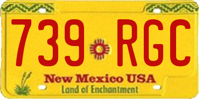 NM license plate 739RGC