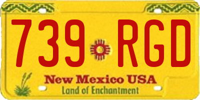 NM license plate 739RGD