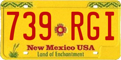 NM license plate 739RGI