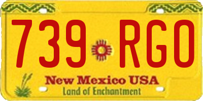 NM license plate 739RGO