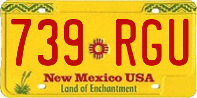 NM license plate 739RGU