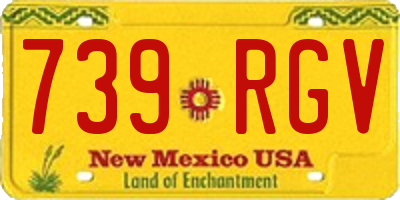NM license plate 739RGV
