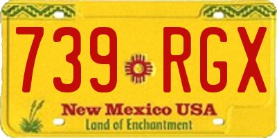 NM license plate 739RGX