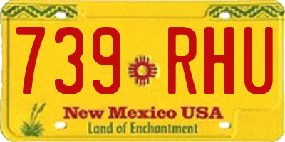 NM license plate 739RHU