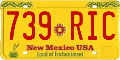 NM license plate 739RIC