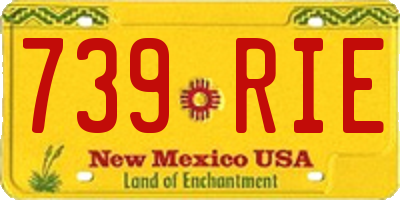 NM license plate 739RIE