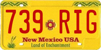 NM license plate 739RIG