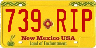 NM license plate 739RIP