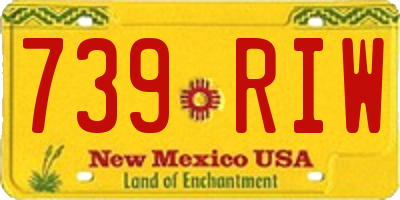 NM license plate 739RIW